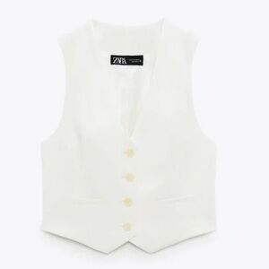 ZARA WHITE VEST TOP